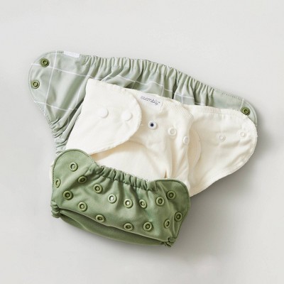 Esembly Inner Organic Cotton Reusable Infant Diaper - Size 2 - 3ct : Target