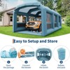 Inflatable Paint Booth, 26x15x11 ft Inflatable Spray Booth Tent Portable Spray Shelter for Car Motorcycle Garage Furniture Parts DIY Painting - 3 of 4