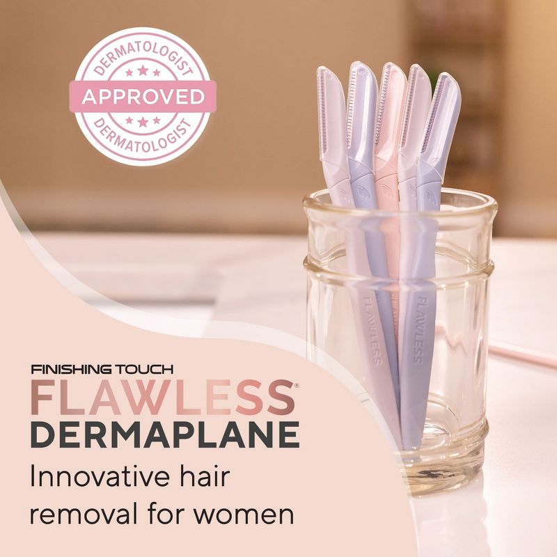 Finishing Touch Flawless Dermaplane Facial Exfoliator and Hair Remover for Women - 6ct, 5 of 12