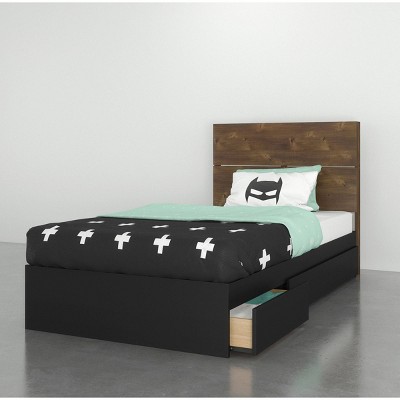 2pc Twin Bogota Bedroom Set Brown/Black - Nexera