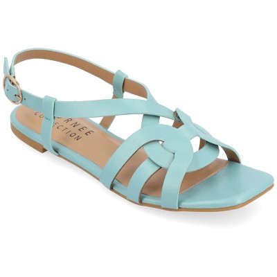 Journee Collection Womens Alorra Buckle Flat Sandals