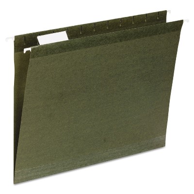 UNIVERSAL Reinforced Recycled Hanging Folder 1/3 Cut Letter Standard Green 25/Box 24113