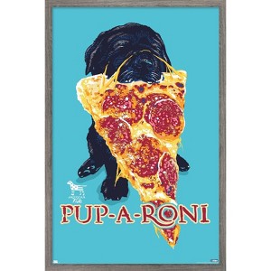 Trends International Jim Baldwin - Pup-a-roni Framed Wall Poster Prints - 1 of 4