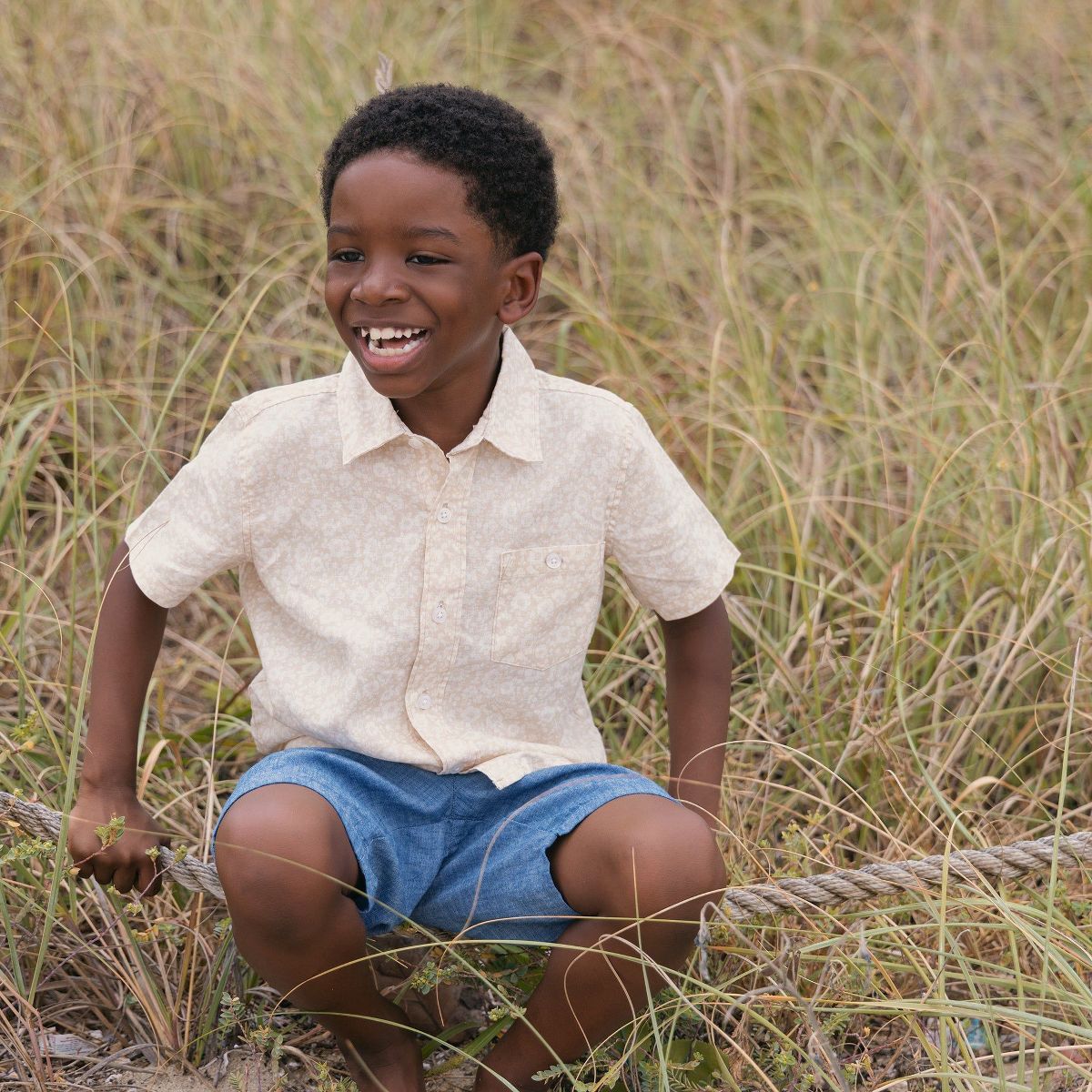 Hope & Henry Boys' Linen Short Sleeve Shirt, Kids - thumbnail 8