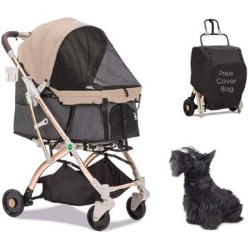 Source 4 Wheel Luxury Dog Stroller for Small and Medium Dogs with Cup  Holders on m.