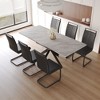 NicBex Dining Table Set for 6 Modern Extendable Dining Room Table with MDF Marble Pattern Tabletop and 6 PU Chairs for Kitchen - 4 of 4