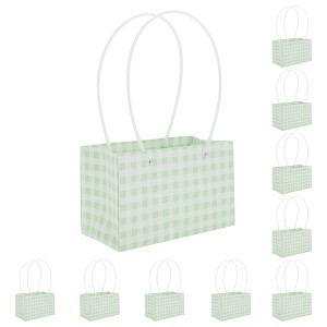 Unique Bargains Florist Gift Packaging Bags with Handle for Birthday Christmas Mother's Day Wedding 10 Pcs - 1 of 4