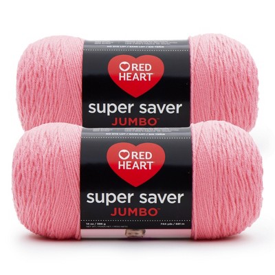 Red Heart Super Saver Yarn 12 Pack-Perfect Pink