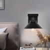 PAKOKULA 8.7 in. 1-Light Matte Black Wall Sconce with Cone Metal Shade - 2 of 4