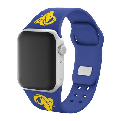 NFL Los Angeles Rams Apple Watch Compatible Silicone Band 38mm - Blue