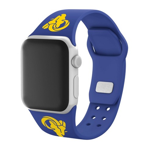 Nfl Los Angeles Rams Apple Watch Compatible Silicone Band - Blue