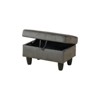 DOMETOUR Flannel Upholstered Ottoman-Soft Fabric Living Room Footrest or Accent Stool - 2 of 4