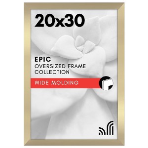 Americanflat 20x30 Poster Frame in Gold with Polished Plexiglass - Horizontal and Vertical Formats with Included Hanging Hardware - 1 of 4