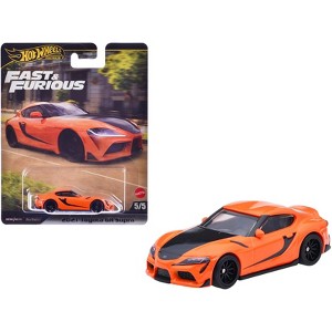 2021 Toyota GR Supra Orange and Black "F9" (2021) Movie "Fast & Furious" Series Diecast Model Car by Hot Wheels - 1 of 4