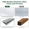 6x6 FT Greenhouse for Outdoors, Large Walk-in Greenhouse with Roof Vent, Heavy Duty Polycarbonate Greenhouse for Garden Patio Backyard - 4 of 4