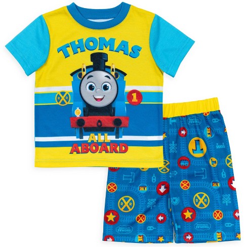Thomas & Friends Tank Engine Little Boys Pajama Shirt & Pajama Shorts 6 ...