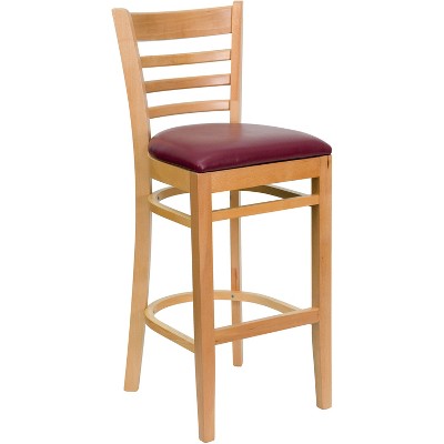 Emma and Oliver Ladder Back Wooden Restaurant Dining Barstool