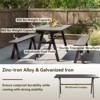 Tangkula 3 PCS Outdoor Picnic Table and Benches Set for 6 People 1.93" Umbrella Hole - 4 of 4