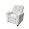 PU Leather Kids Recliner Chair with Cupholder, Seat Height and Black Plastic Legs - 2 of 4