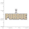 Black Bow Jewelry Sterling Silver Purdue Boilermakers NCAA Small Pendant - 2 of 3