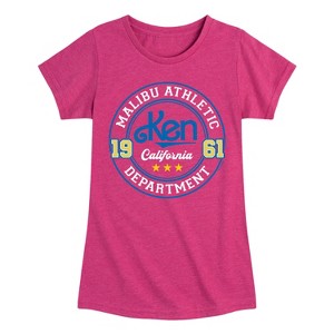 Girls' - Barbie - Malibu Athletic Dept Ken Fitted Short Sleeve Graphic T-Shirt - 1 of 4
