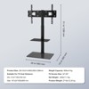 INFURNIC TV Stands and Consoles Mobile TV Stand with Swivel Mount, Height Adjustable Floor TV Stand for Living Room, Natural, 29.13"*17.13"*4.13" - 4 of 4