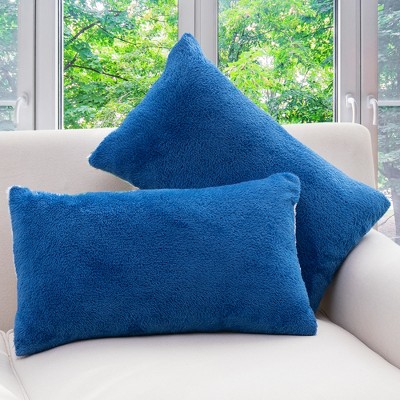 Cheer Collection Set of 2 Microfleece Throw Pillows