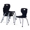 Table and Chair Set - NAAR Black 12" Chair - Gray 24 X 48 Table - Gray Large Legs - 4 of 4