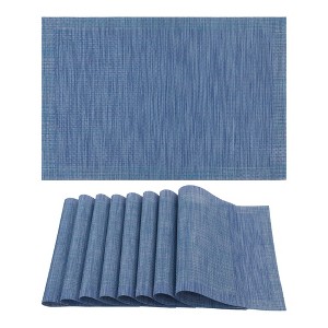 REGALWOVEN PVC Heat Resistant Wipeable Dining Placemats 18" x 12" 8 Pcs - 1 of 4