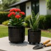 Home Decor Ceramic Flower Pots and Planters - Elegant Round Plant Pots Perfect For Patio, Garden, or Living Room Decor - Set of 2 - 3 of 4