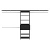 Closet System 70"W - 118"W, Three Hanging Rods, Five Shelves, One Drawer, Black - 3 of 4