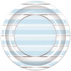 Beistle Striped Plates, 9", 3 packs of 8, (24/Pkg) Multicolored - 1 of 1