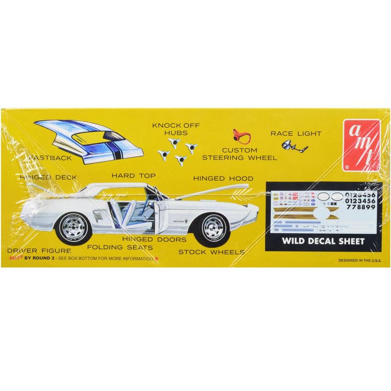 Skill 2 Model Kit 1963 Ford Mustang II Concept Car 1/25 Scale Model by AMT, 3 of 5