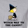 Women's - Peanuts - Witch Way To The Candy Cropped Graphic T-Shirt - 2 of 4