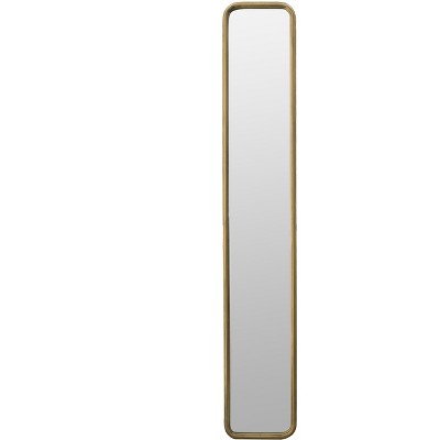 VYNXARIA Full Length Mirrors 47" x 8" Antique Gold Frame Slim Profile for Hallway Living Room Bedroom
