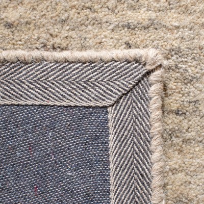Elegant Ivory Hand-Tufted Wool Rug, Rectangular 8' x 10'