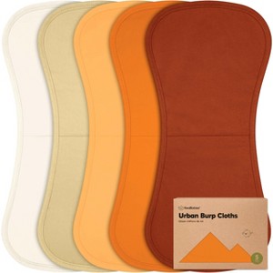 KeaBabies 5pk Urban Baby Burp Cloths, Organic Burping Cloth for Babies, Burp Rags for Baby Girls, Boys - 1 of 4
