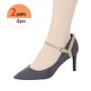 Allegra K Women's Detachable Adjustable Anti-Slip Shoe Straps Bands Belts with Buckle for Heels 2 Pairs - 4 of 4