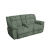 MAYEERTY Reclining Loveseat, 2-Seat Corduroy Fabric Recliner with Storage & Cup Holders for Living Room, Green - 2 of 4