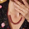 Ross-Simons 16.00 ct. t.w. Pink Topaz and 9.00 ct. t.w. Garnet Necklace in 18kt Gold Over Sterling Size 18 - 3 of 4