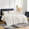 Amelie Home Plush Comforter Set, Fleece Bedding with Ribbed Stripe Design, Super Soft and Fluffy Set - 3 of 4