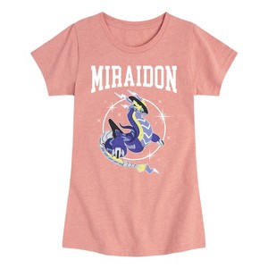 Girls' - Pokémon - Miraidon Collegiate Fitted Short Sleeve Graphic T-Shirt - 1 of 4