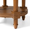 Maven Lane Pullman Traditional Round Wooden Side Table in Antiqued Natural Finish (4 Pack) - image 3 of 4