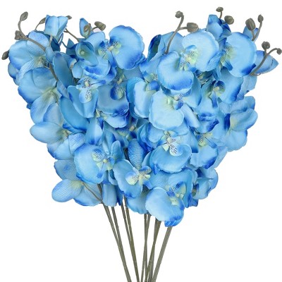 REGALWOVEN Real Touch Decor Artificial Phalaenopsis Flowers 26.4" 12 Pcs