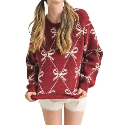 Women's Becca Ribbon Knit Pattern Sweater - &merci