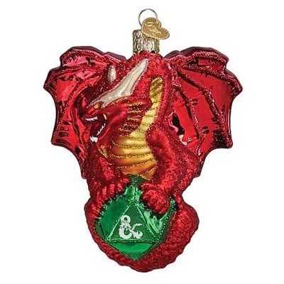 Old World Christmas 4.75 In Dungeons & Dragon Red Dragon Power Game Tree Ornaments