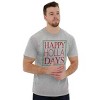 Christmas Happy Holla Days Holiday Graphic T Shirt Men or Women Brisco Brands - 3 of 4