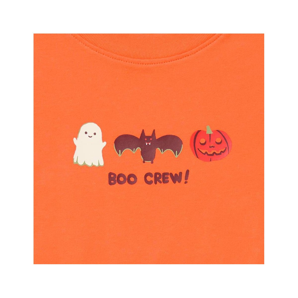 Toddler Boys' 2pc Halloween Boo Short Sleeve French Terry Top & Bottom Set - Cat & Jack™ Orange - thumbnail 4