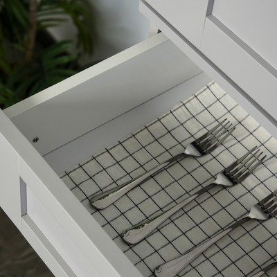 Gray Recessed Panel Freestanding Kitchen Pantry Cabinet with Adjustable Shelves