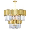 CWI Lighting,Deco 12 Light Down Chandelier With Medallion Gold Finish - 3 of 4